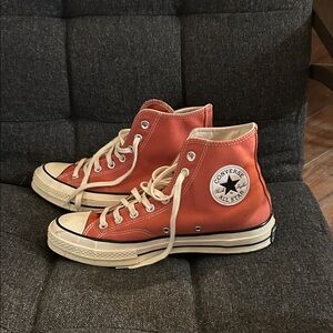 Converse Red High-Top Athletic Shoes